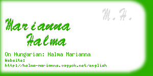 marianna halma business card
